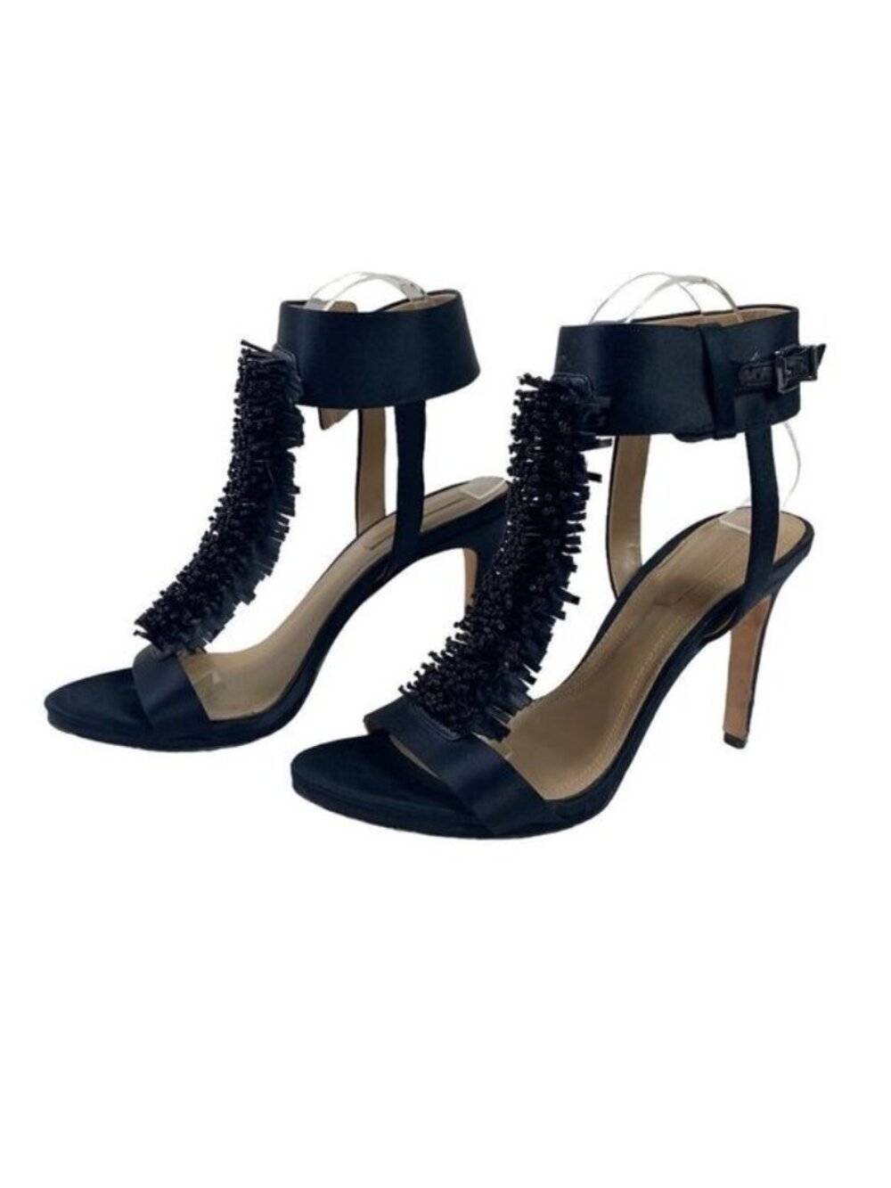 BCBGMAXAZRIA  8.5 ma limbo heels sandal formal shoes black satin